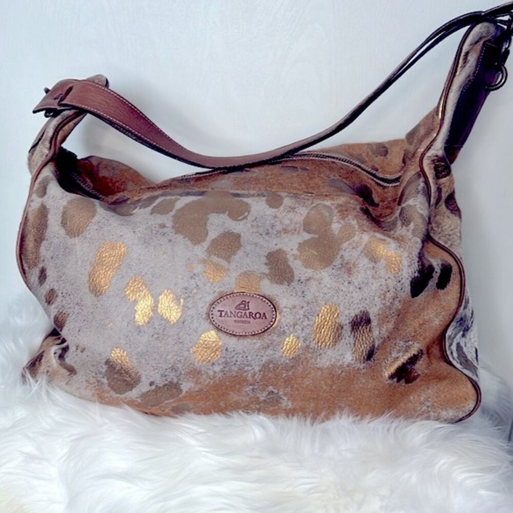 Terrida Tangaroa Venezia Animal Print Leather Travel Duffle Weekend Bag